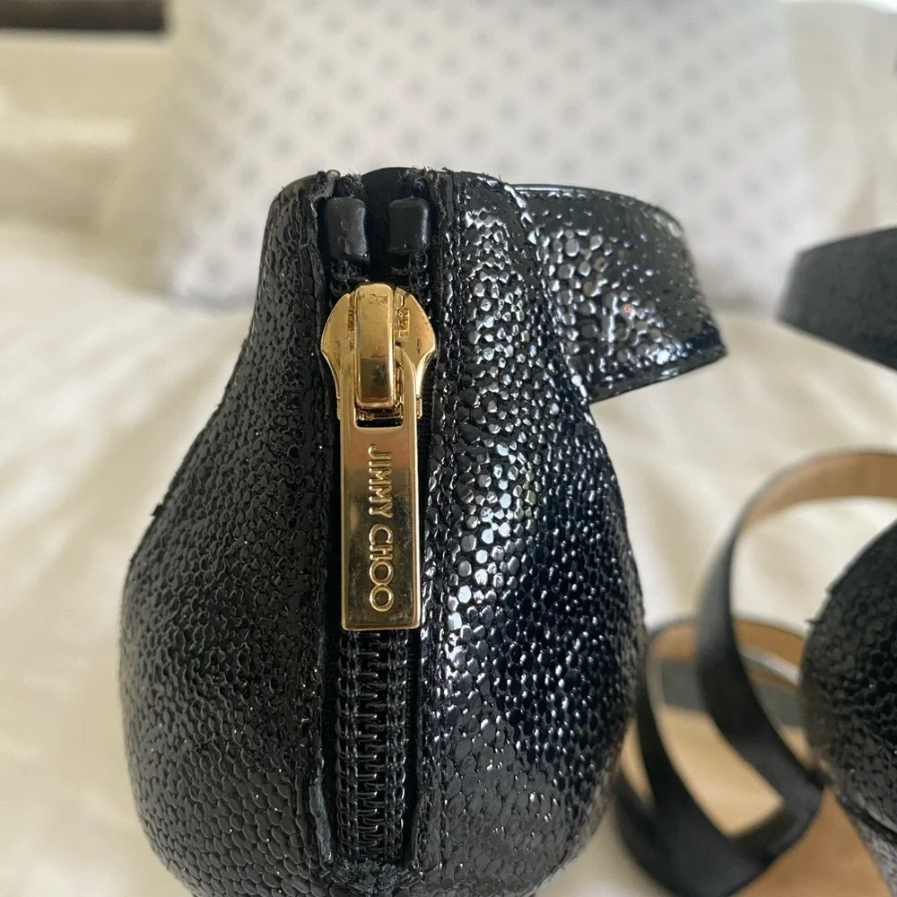 ✨ Jimmy Choo Black Strappy Platform Heels – Size 39.5 (US 9.5) ✨
